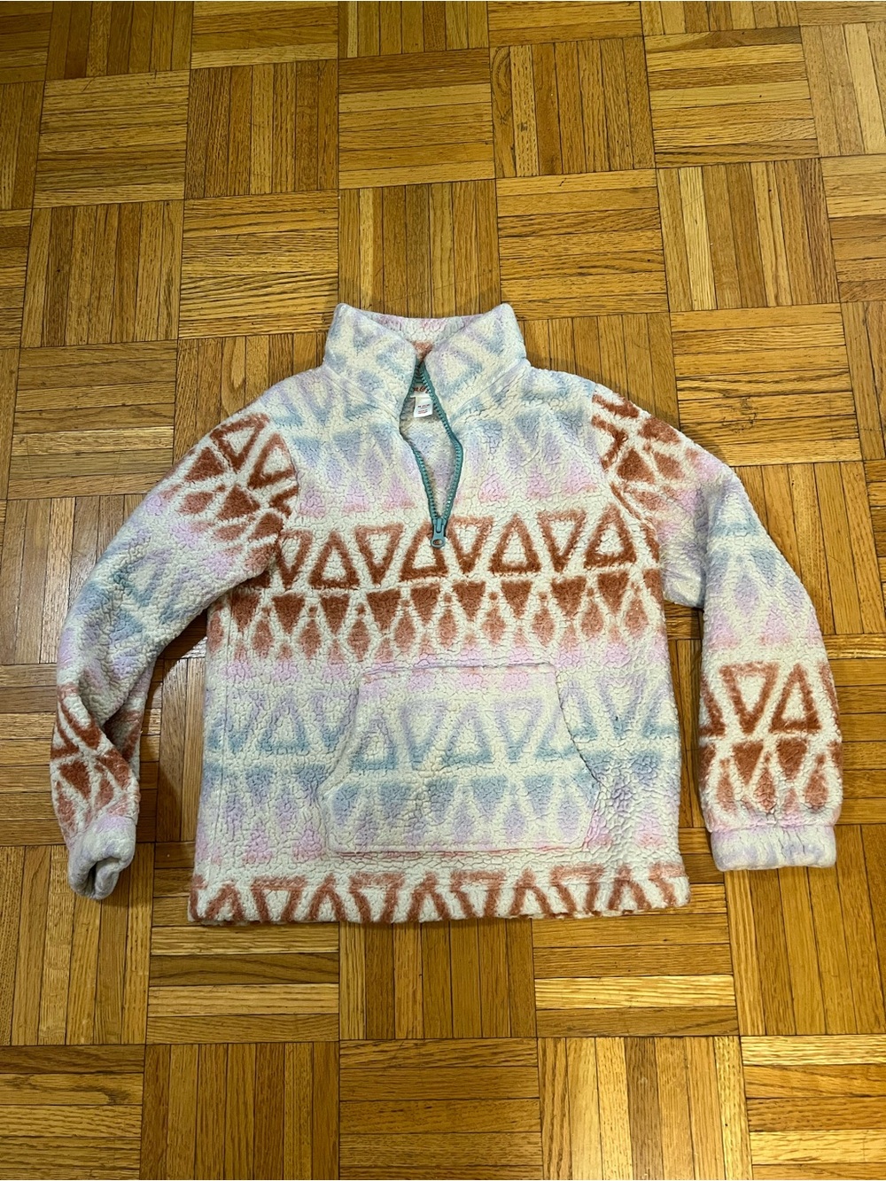 Fall Jacket! Cat & Jack Quarter-Zip Pullover in Cream, Brown, Pink, Teal 7/8